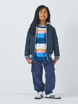John Lewis Kids' Reversible Ripstop Bomber Jacket, Navy - view 2, Navy
