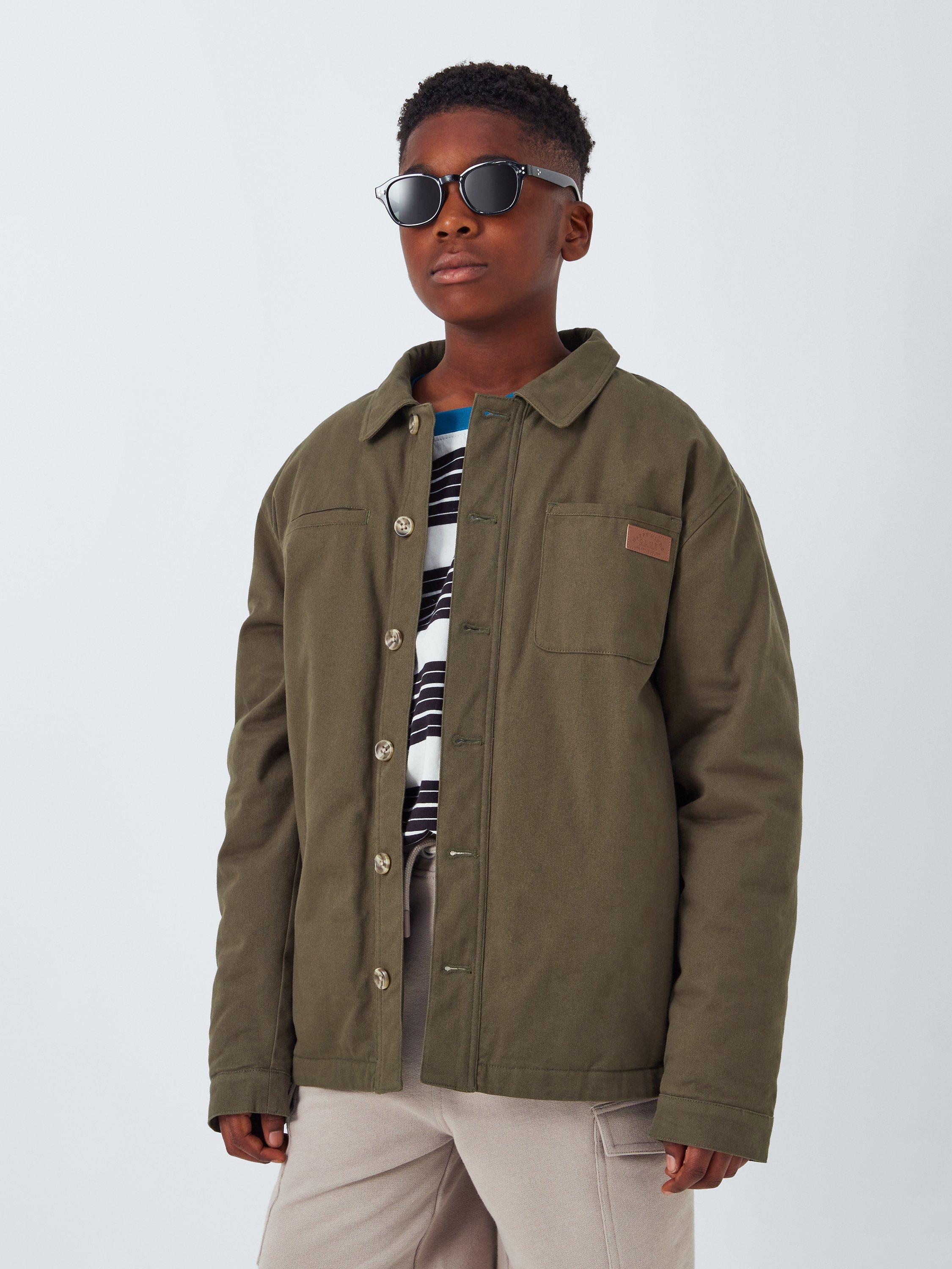 Product image 4 of 7, which shows John Lewis Kids' Utility Padded Shacket, Khaki, 9 years