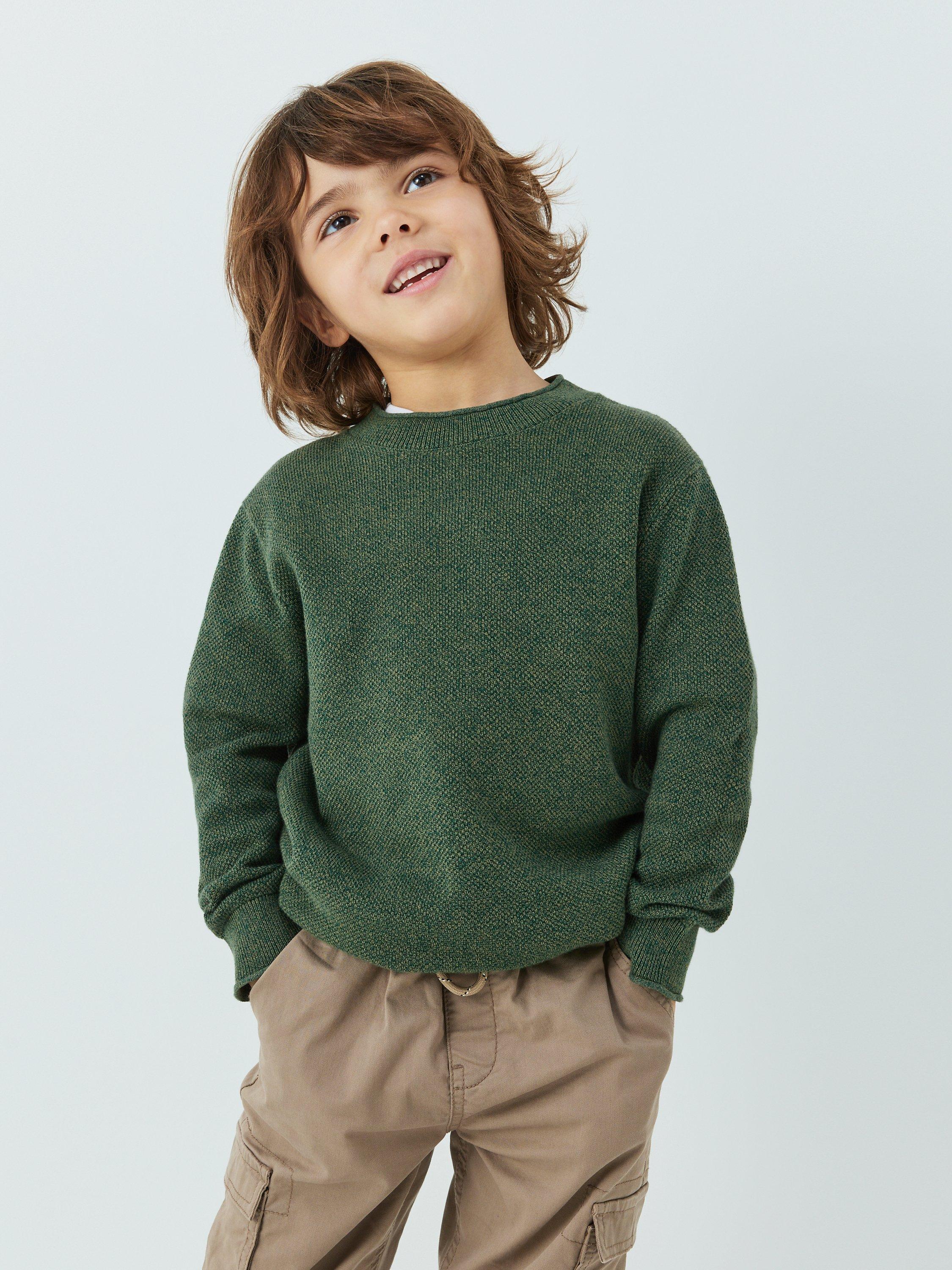 John Lewis Kids' Plain Seed Stitch Jumper