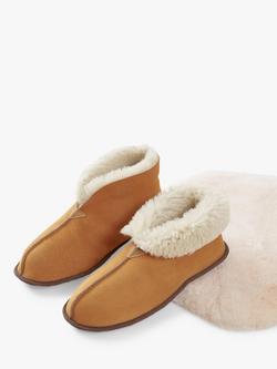 Celtic & Co. Sheepskin Soft Sole Bootee Slippers - view 2, Burnt Honey