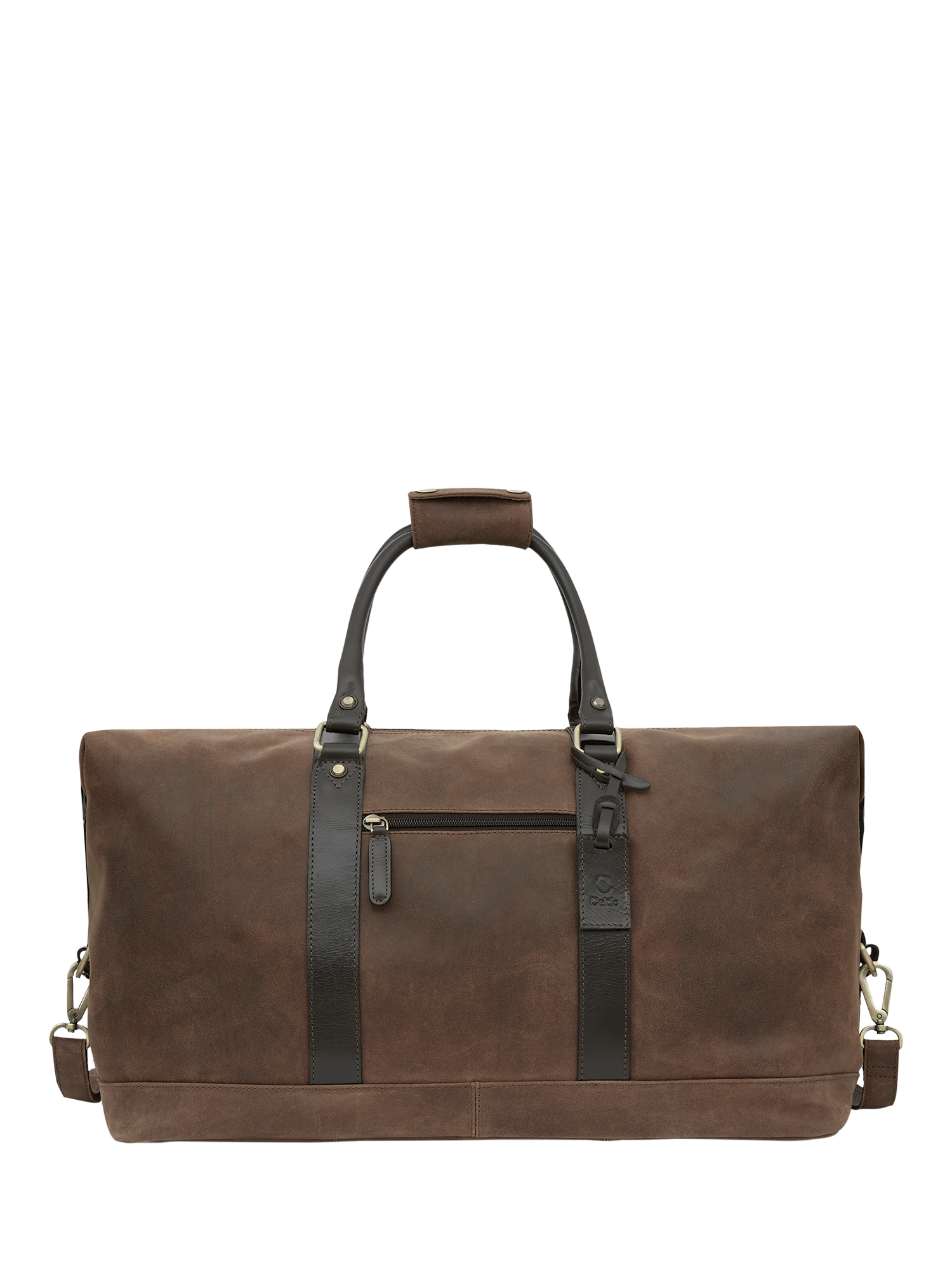 Celtic Co. Trim Leather Holdall Travel Bag Brown