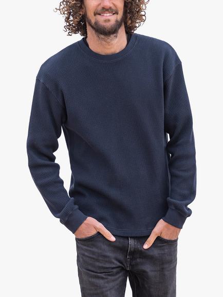 Celtic & Co. Waffle Knit Jumper, Dark Navy