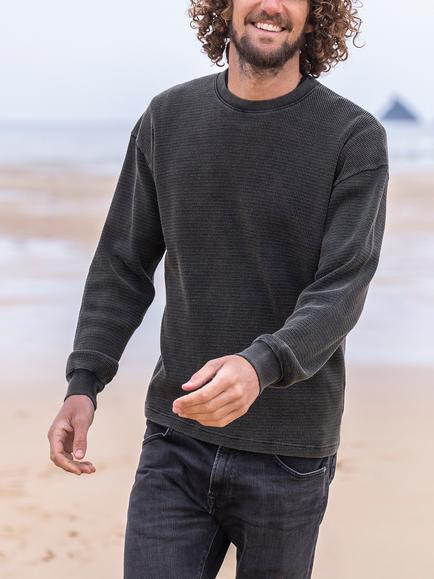 Celtic & Co. Waffle Knit Jumper - view 2, Washed Black