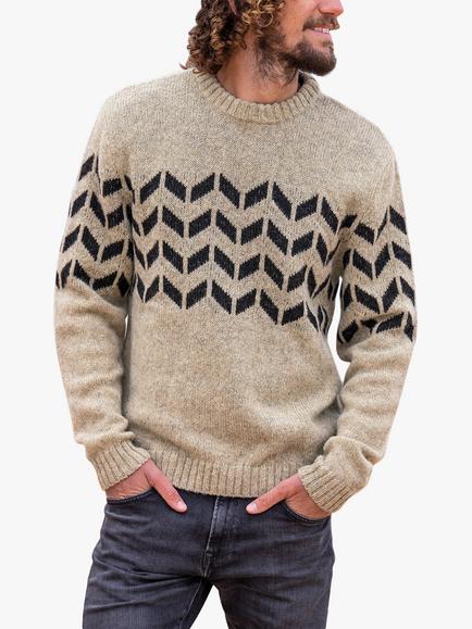 Celtic & Co. Shetland Chevron Jumper, Camel, Camel