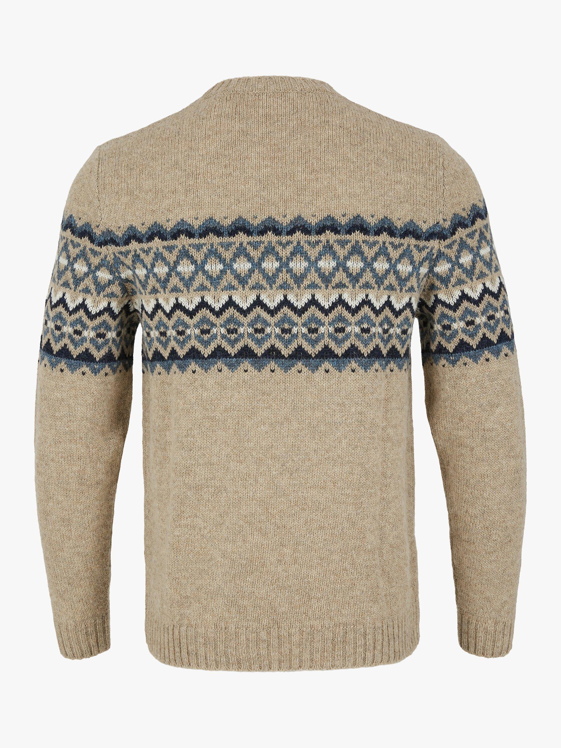 Product image 3 of 4, which shows Celtic & Co. Fair Isle Long Sleeve Jumper, Oatmeal/Multi, S