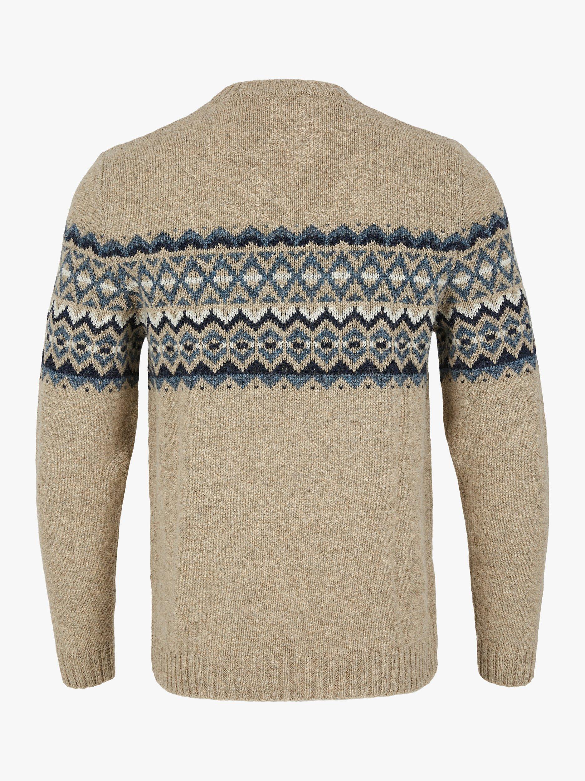 Celtic & Co. Fair Isle Long Sleeve Jumper, Oatmeal/Multi, S