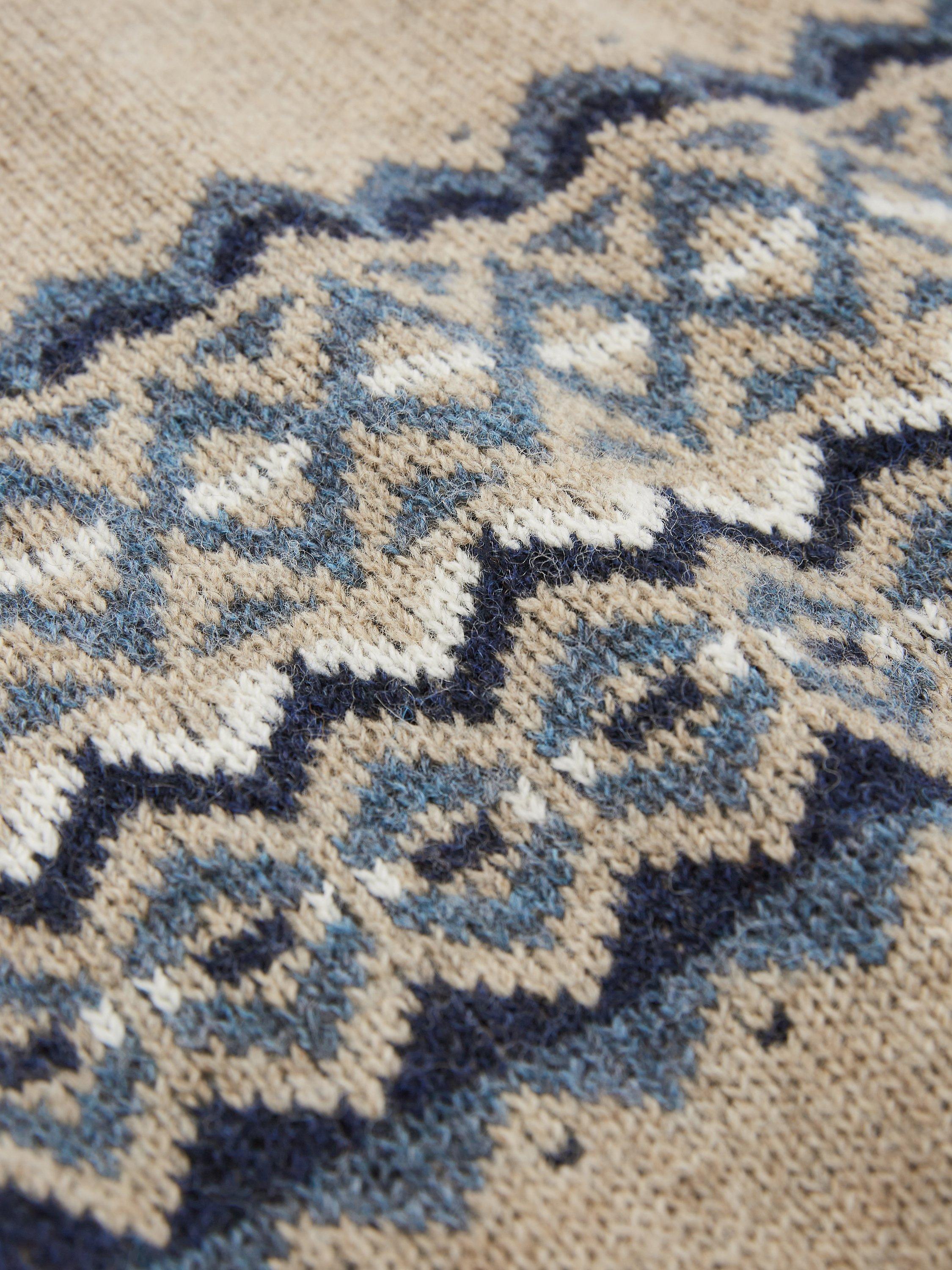 Product image 4 of 4, which shows Celtic & Co. Fair Isle Long Sleeve Jumper, Oatmeal/Multi, S