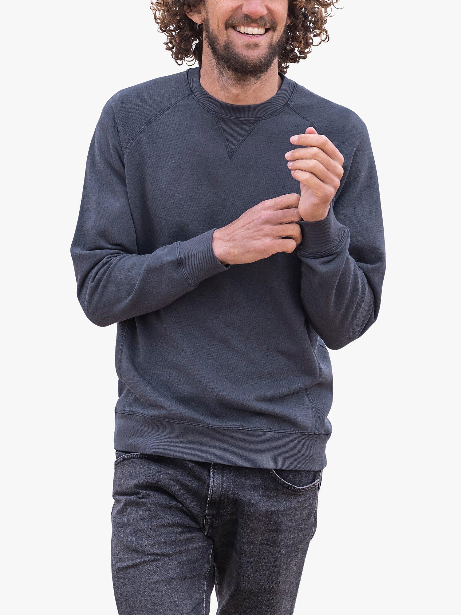 Product image 1 of 7, which shows Celtic & Co. Crew Neck Organic Cotton Sweatshirt, Navy, S