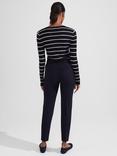 Hobbs Gael Wool Blend Tapered Trousers, Navy