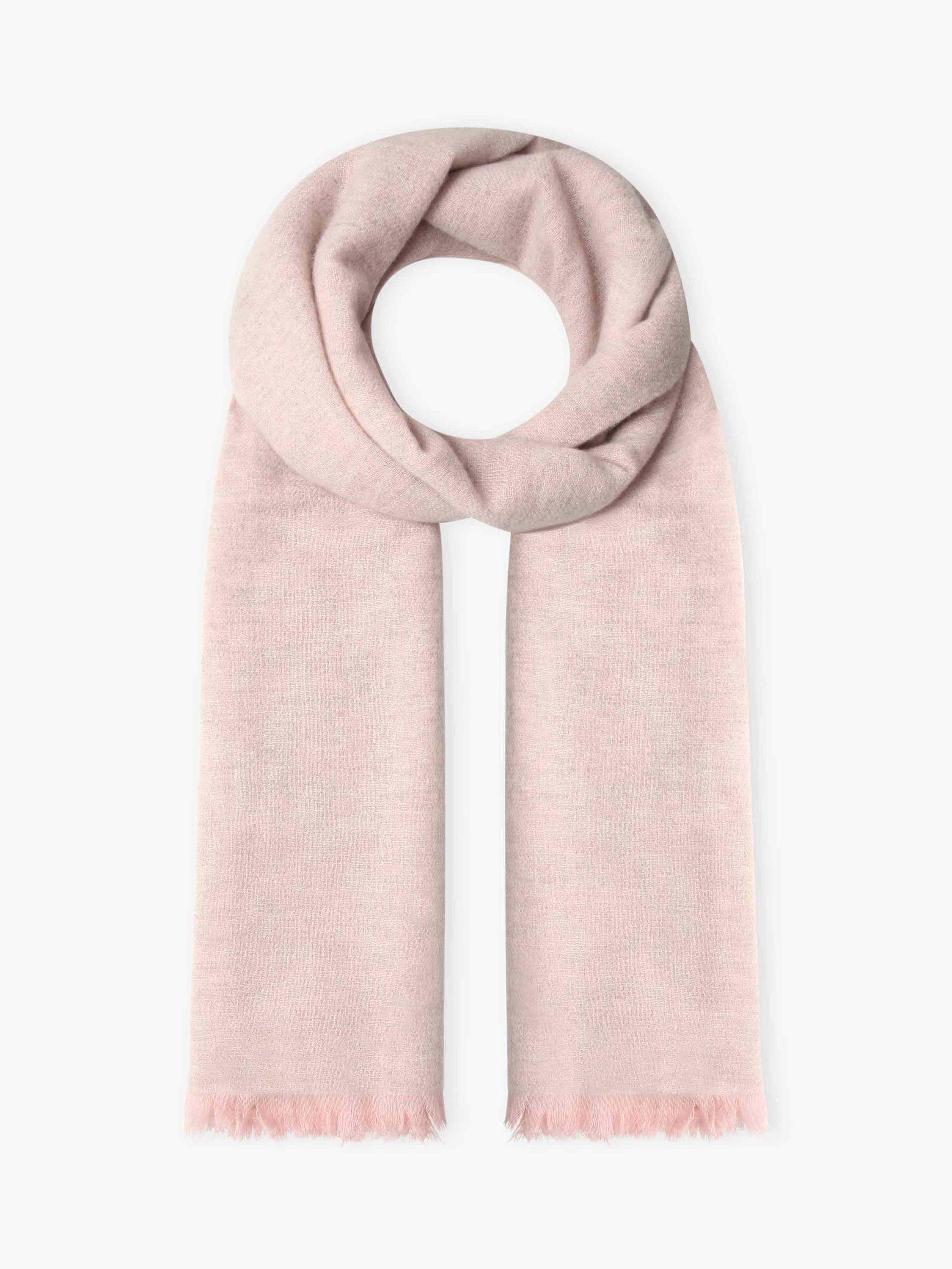 Product image 1 of 3, which shows Brora Cashmere Stole Scarf, Antique Pink, One Size
