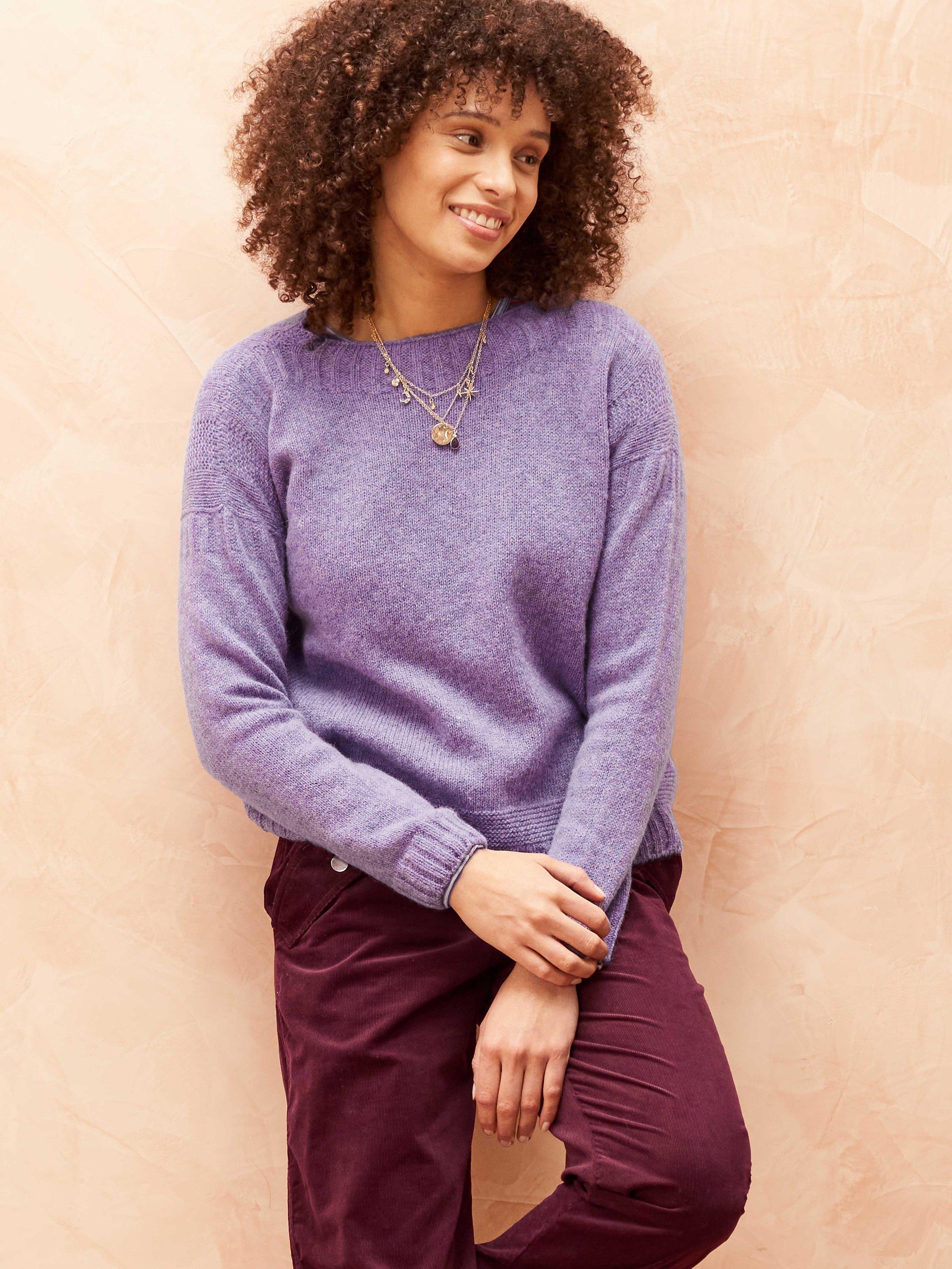 Brora Wool Guernsey Jumper, Crocus