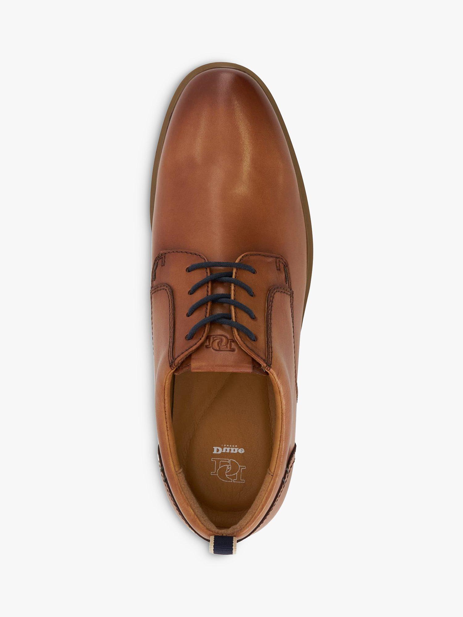 Product image 3 of 5, which shows Dune London Blaksley Leather Lace-Up Shoes, Tan, 6