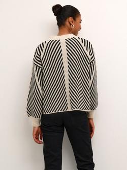 KAFFE Vera Jumper - view 2, Beige Melange/Black