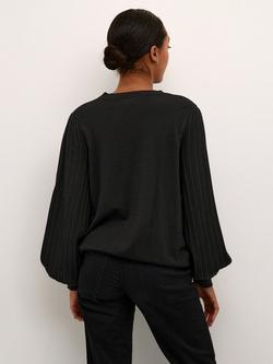 KAFFE Lone Knit Top - view 2, Deep Black