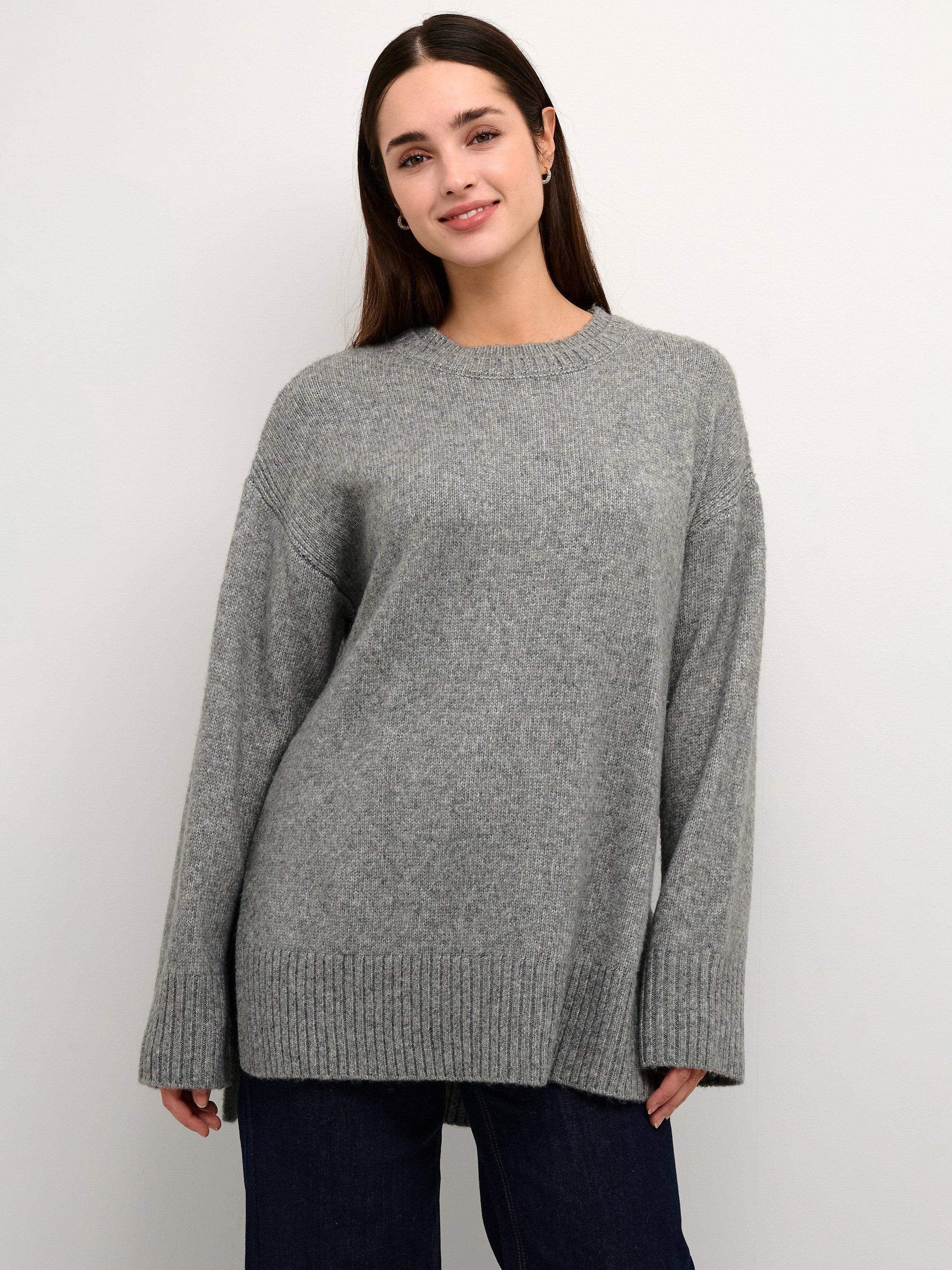 KAFFE Olga Oversized Jumper, Grey Melange
