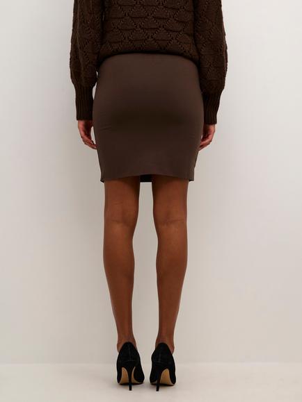 KAFFE Penny Jersey Pencil Skirt - view 2, Java