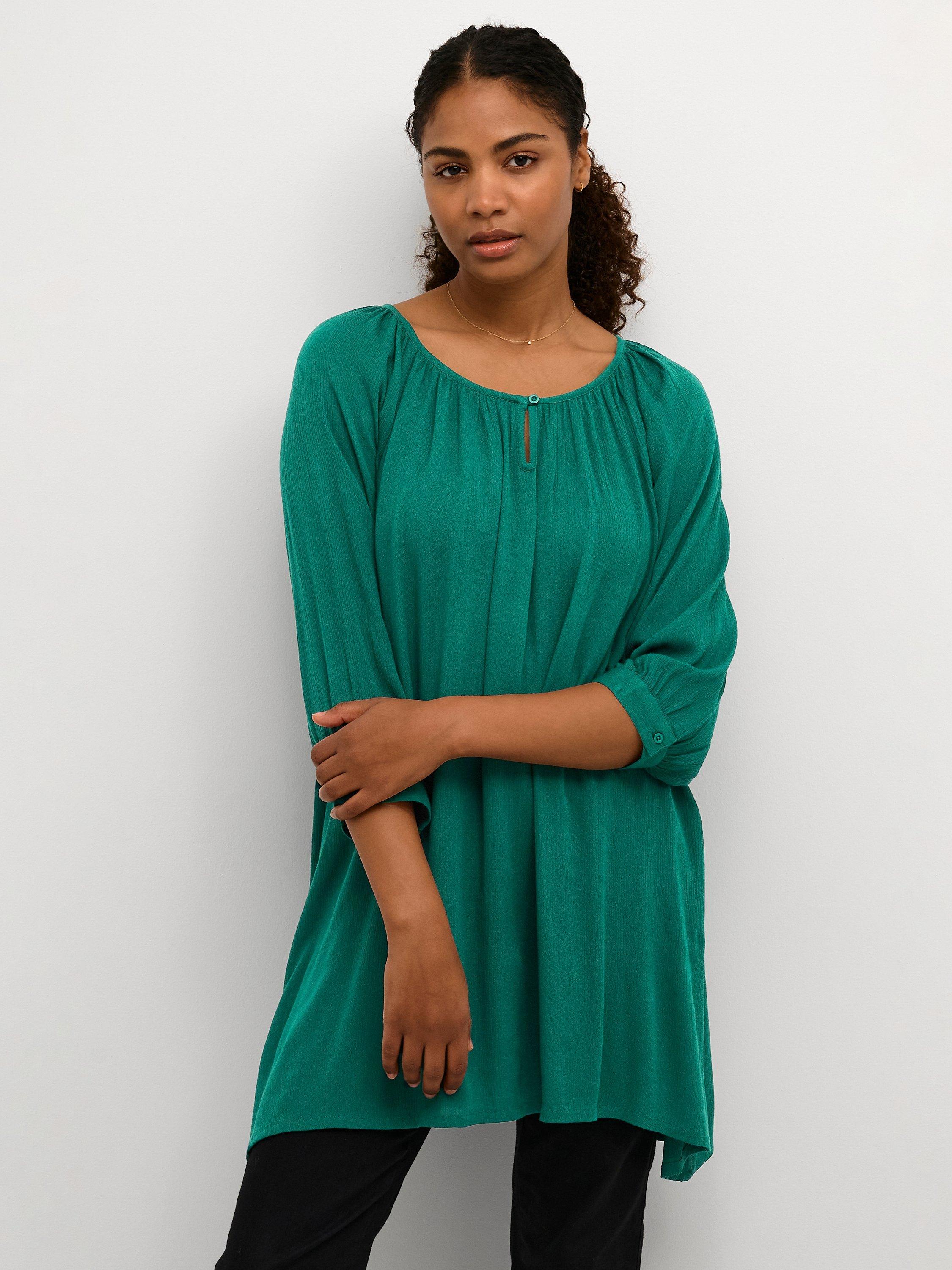 KAFFE Amber 3/4 Sleeve Tunic Top, Aventurine, 10