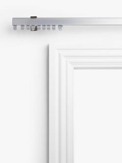 John Lewis Aluminium Uncorded Medium-weight Curtain Track, Silver - view 2, Silver