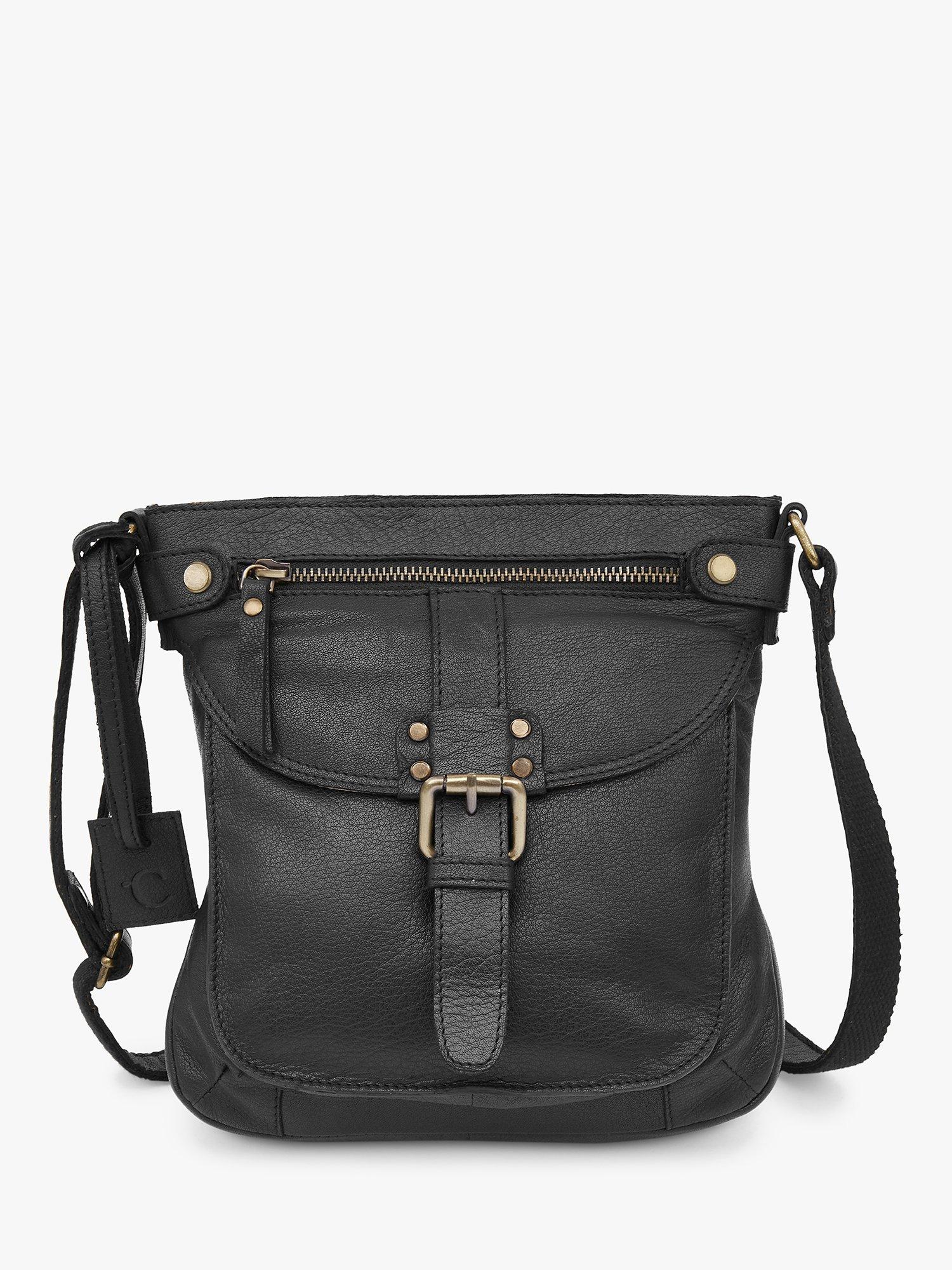 Celtic & Co. Leather Cross Body Bag, Black