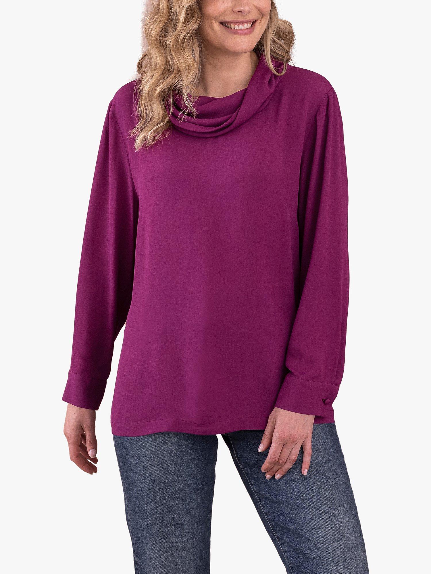 Celtic & Co. Cowl Neck Top, Damson