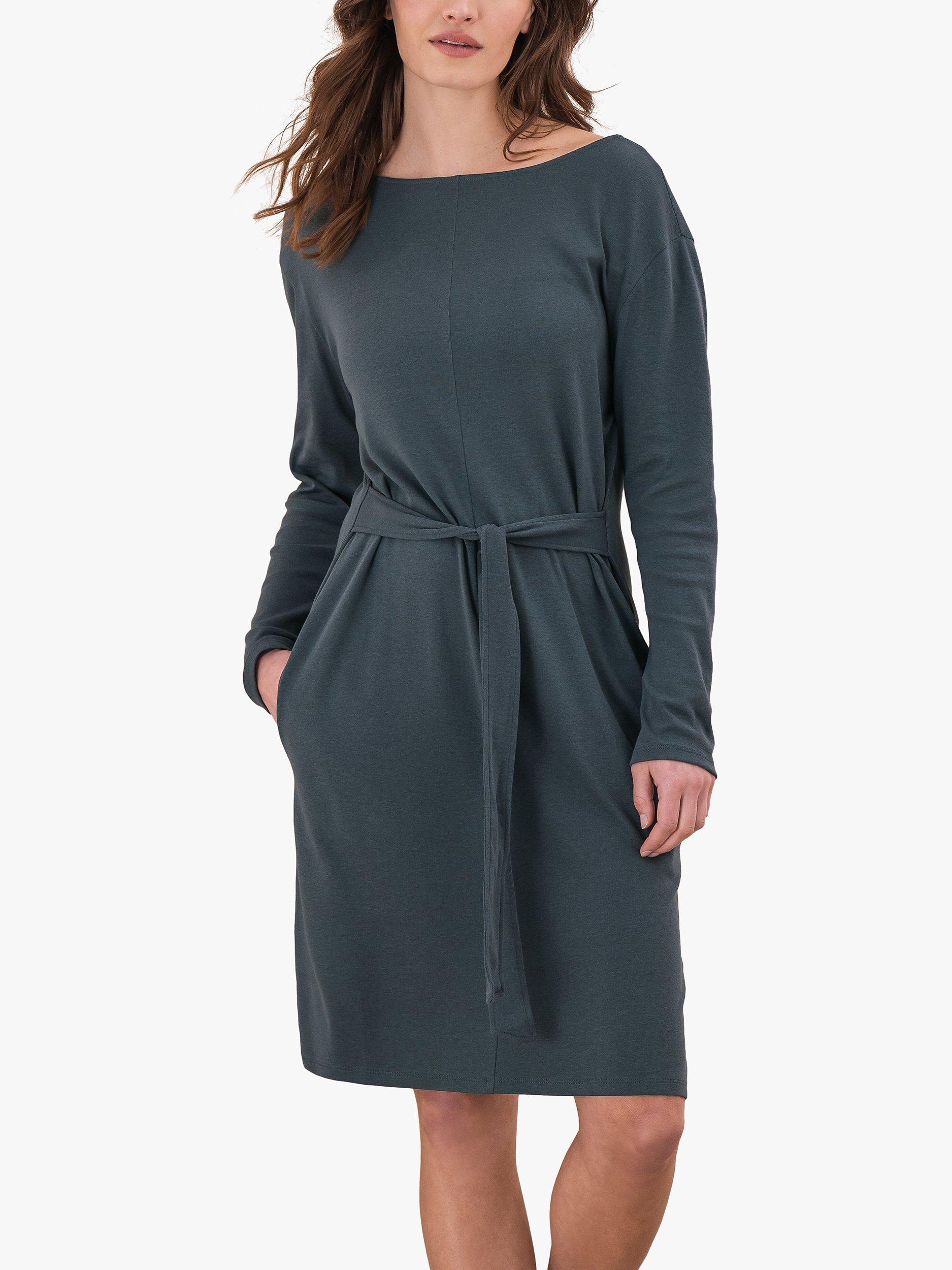 Celtic & Co. Organic Cotton Tie Waist Dress, Slate