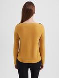 Hobbs Brinley Plain Wool Cashmere Blend Jumper, Golden Yellow