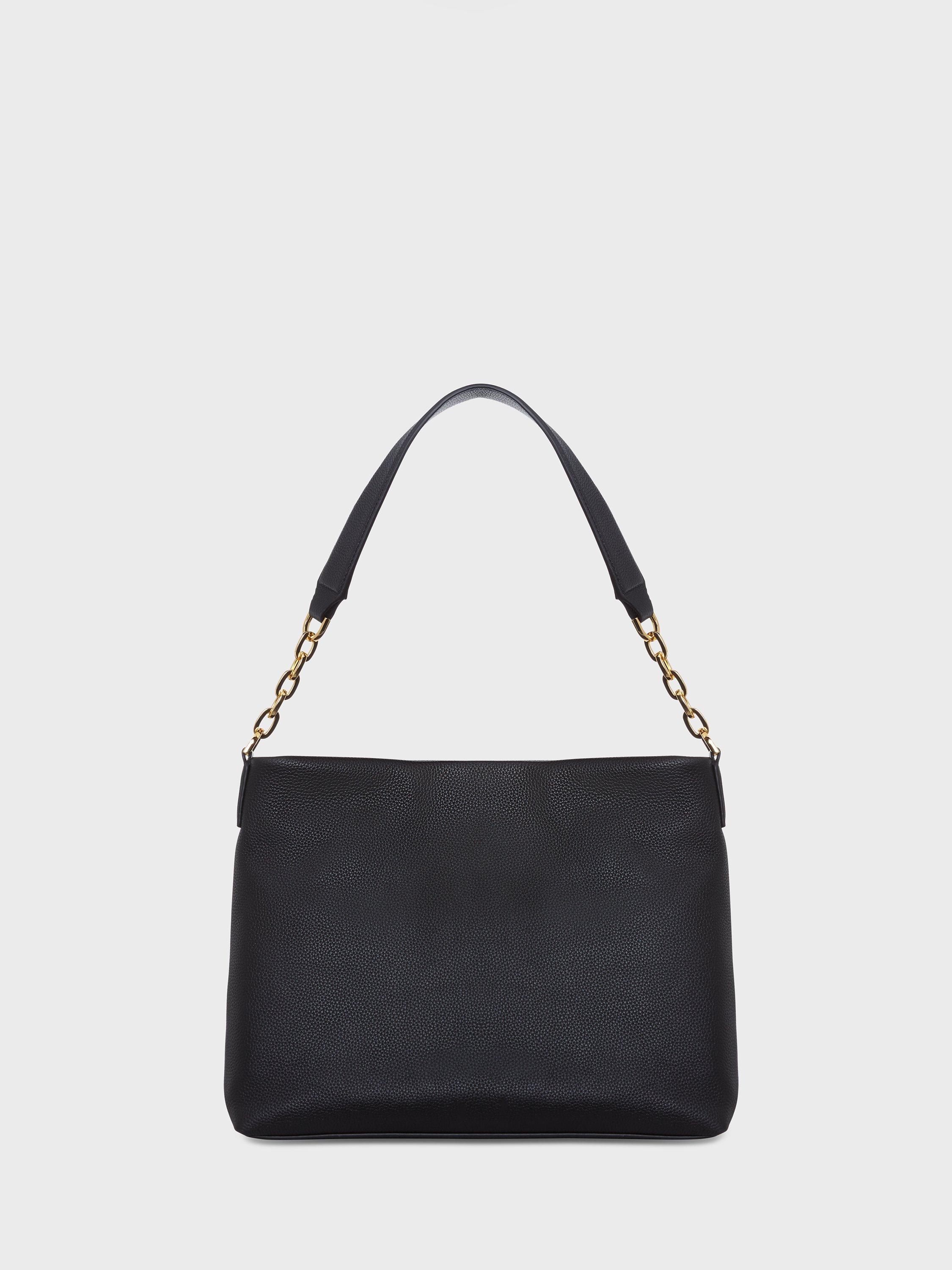 Hobbs Hampstead Leather Hobo Bag, Black