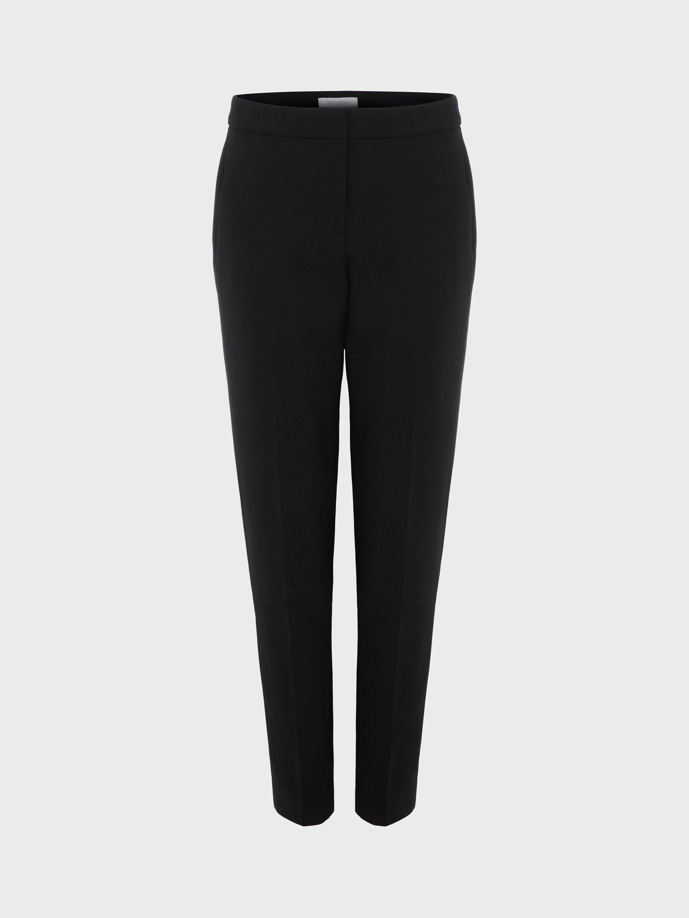 Product image 5 of 6, which shows Hobbs Gael Wool Blend Tapered Trousers, Black, 10