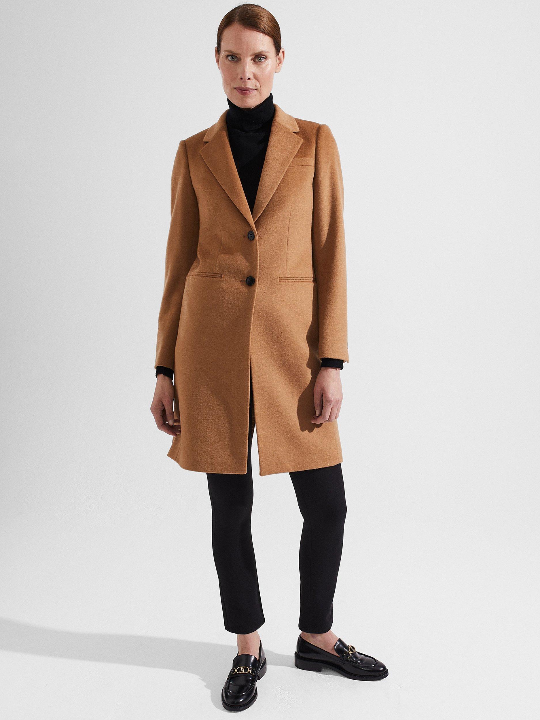 Hobbs Petite Tilda Wool Coat, Classic Camel, 6