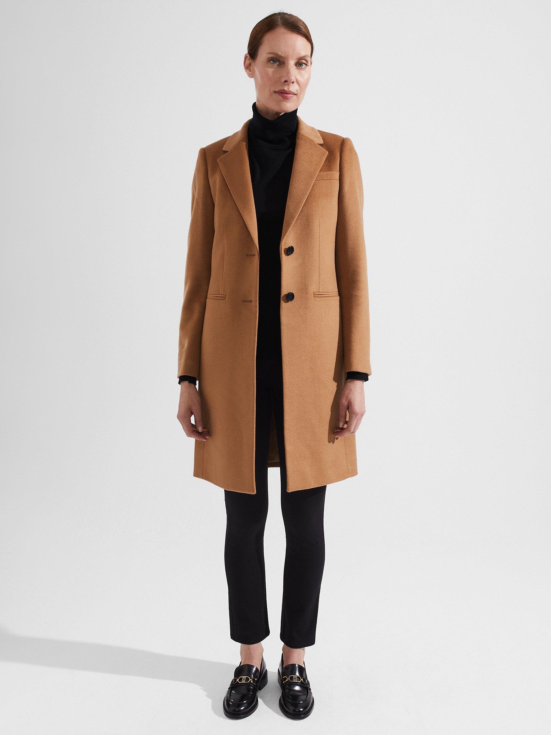 Hobbs Petite Tilda Wool Coat, Classic Camel, 6