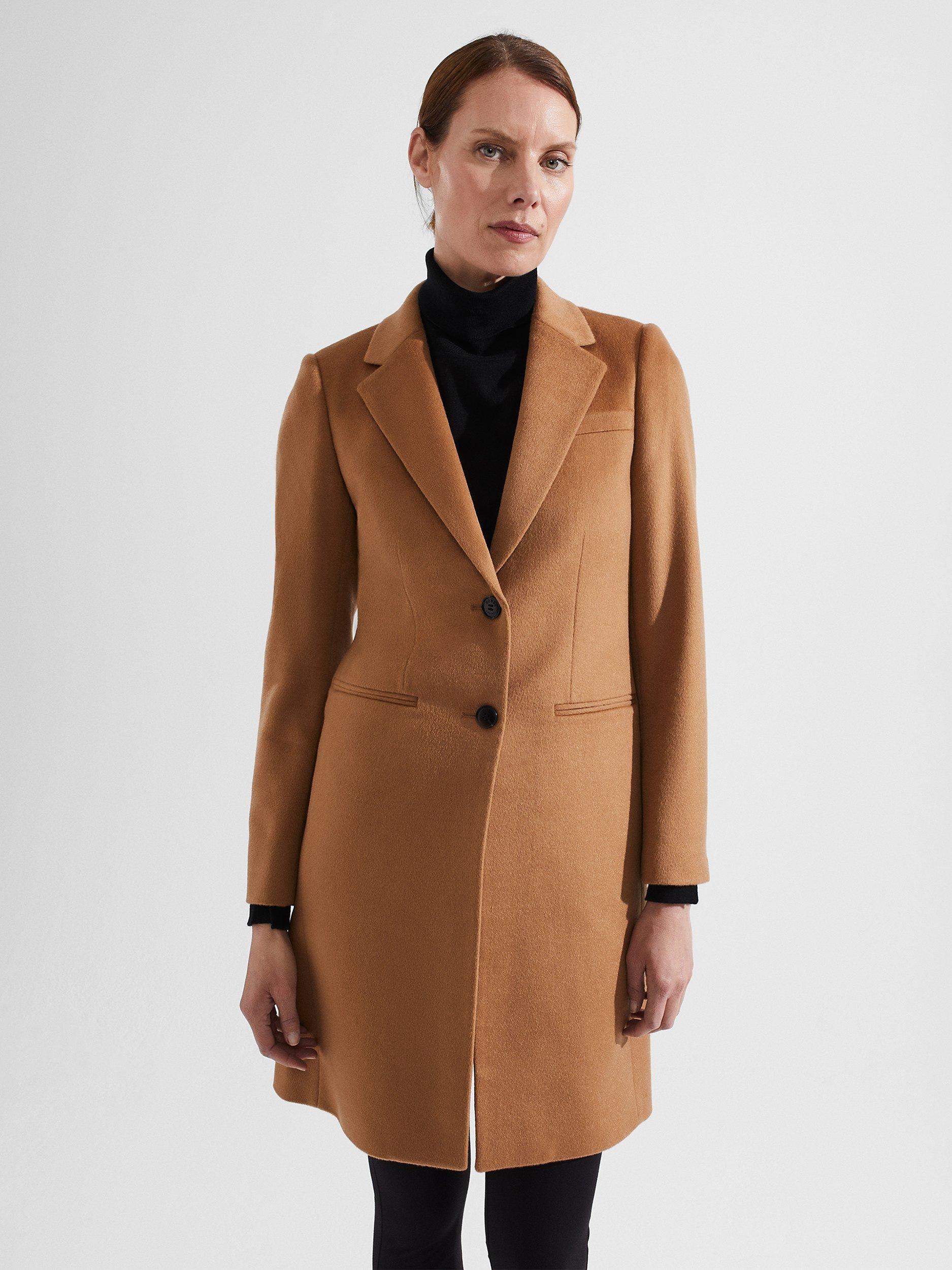 Hobbs Petite Tilda Wool Coat, Classic Camel, 6