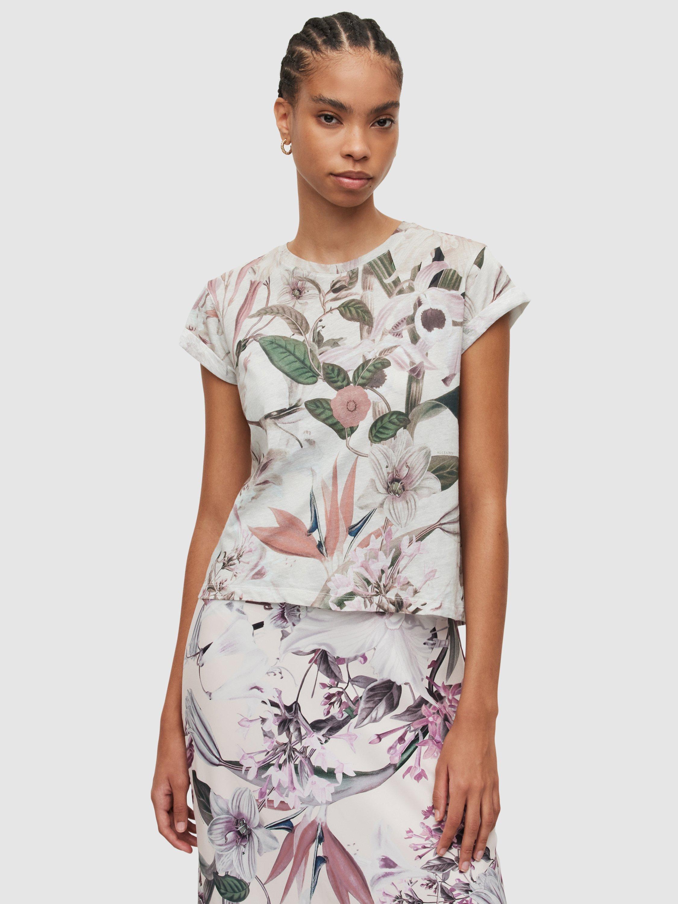 AllSaints Anna Leondra Floral Print T-Shirt, Multi