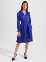 Hobbs Tyra Belted Shirt Dress Blue