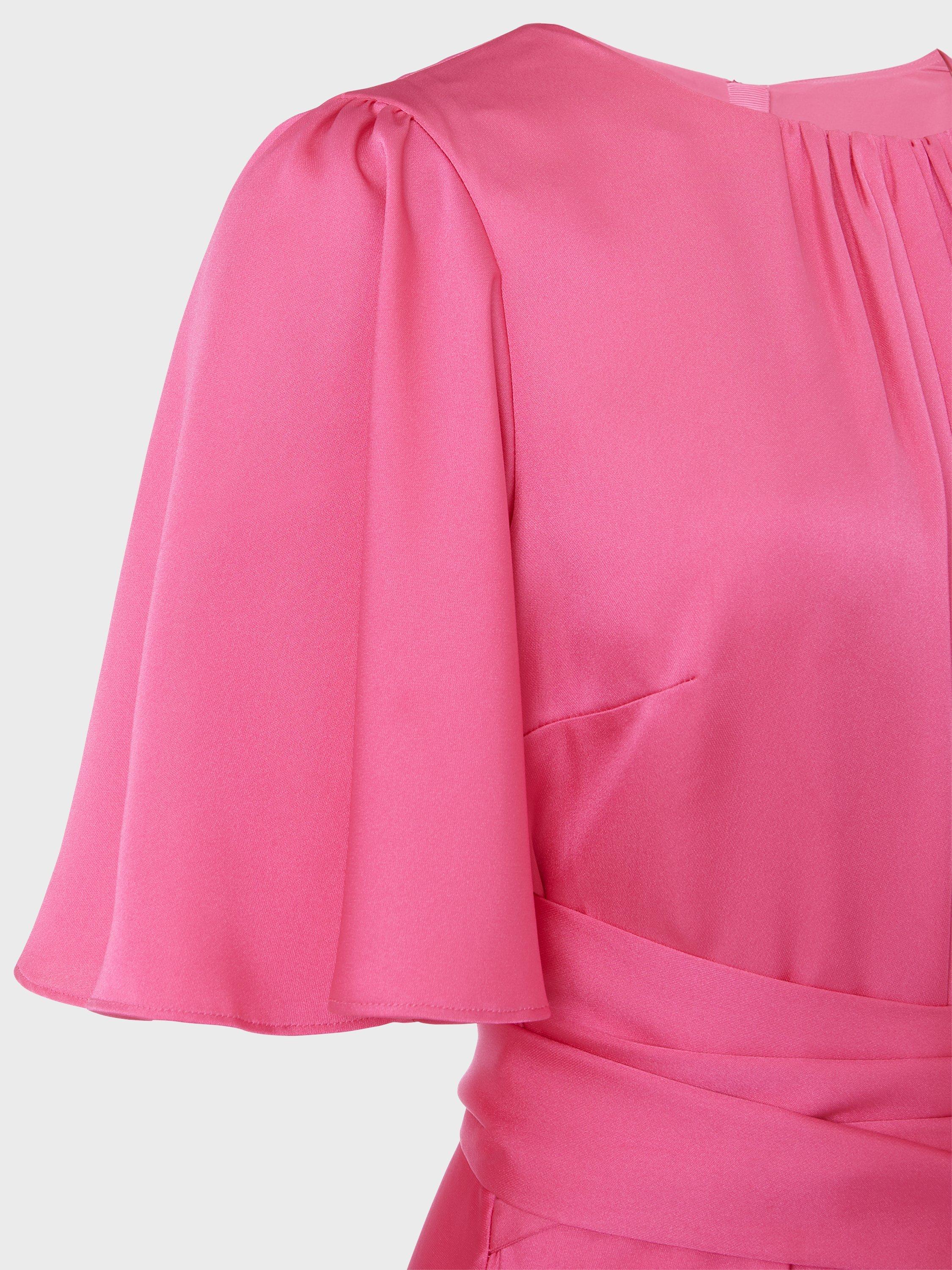 Hobbs Orelia Plain Dress, Party Pink, 6