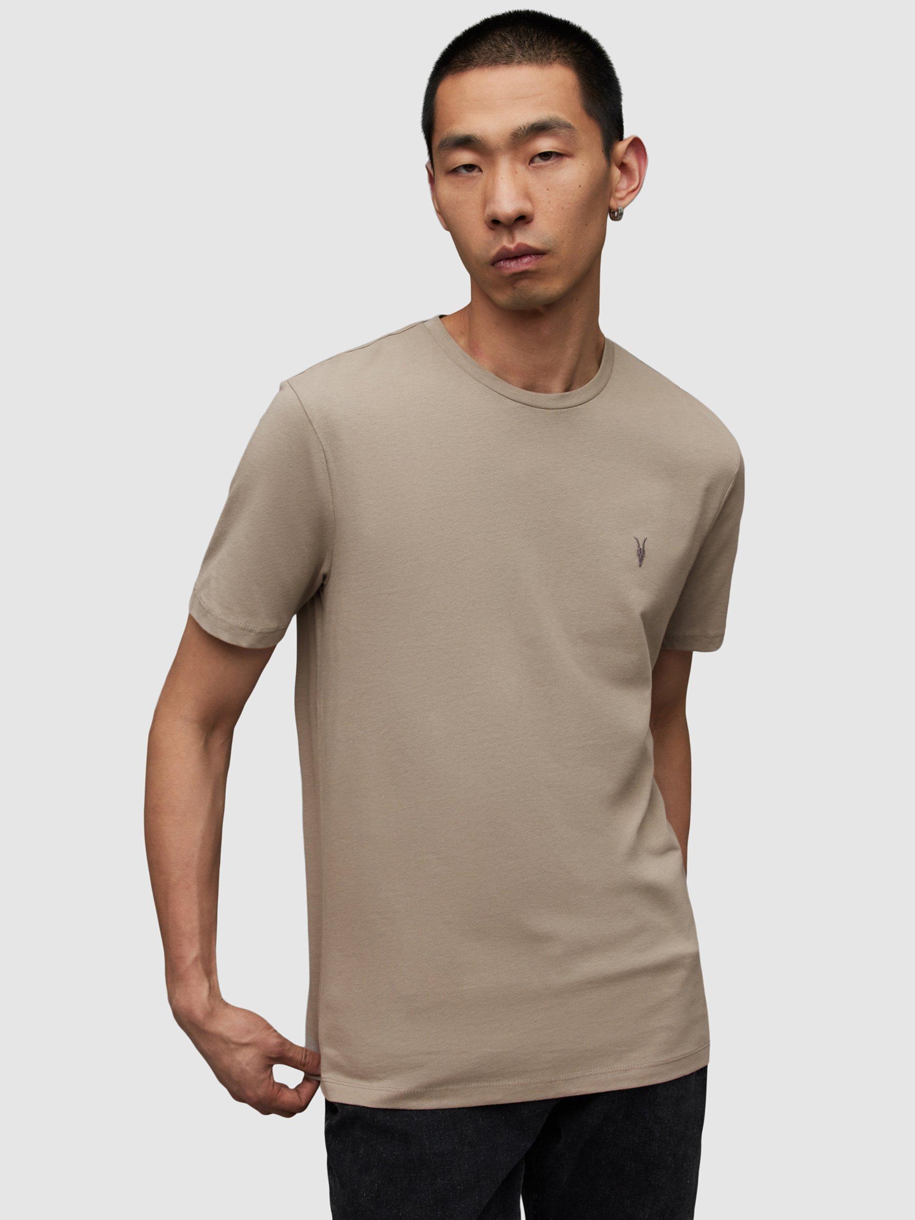 AllSaints Brace Short Sleeve Crew Neck T-Shirt, Pack of 3, Black/Grey/White