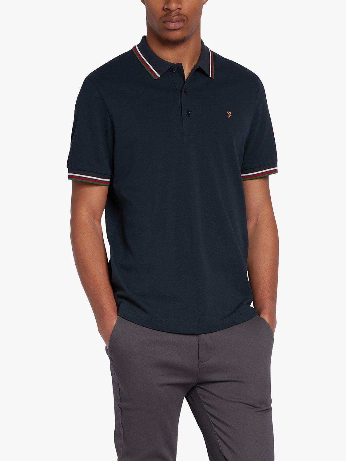 Farah Alvin Tipped Short Sleeve Polo Top