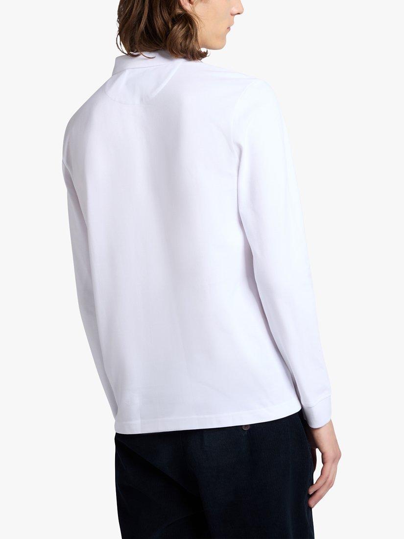 Product image 2 of 5, which shows Farah Blanes Long Sleeve Polo Top, White, S