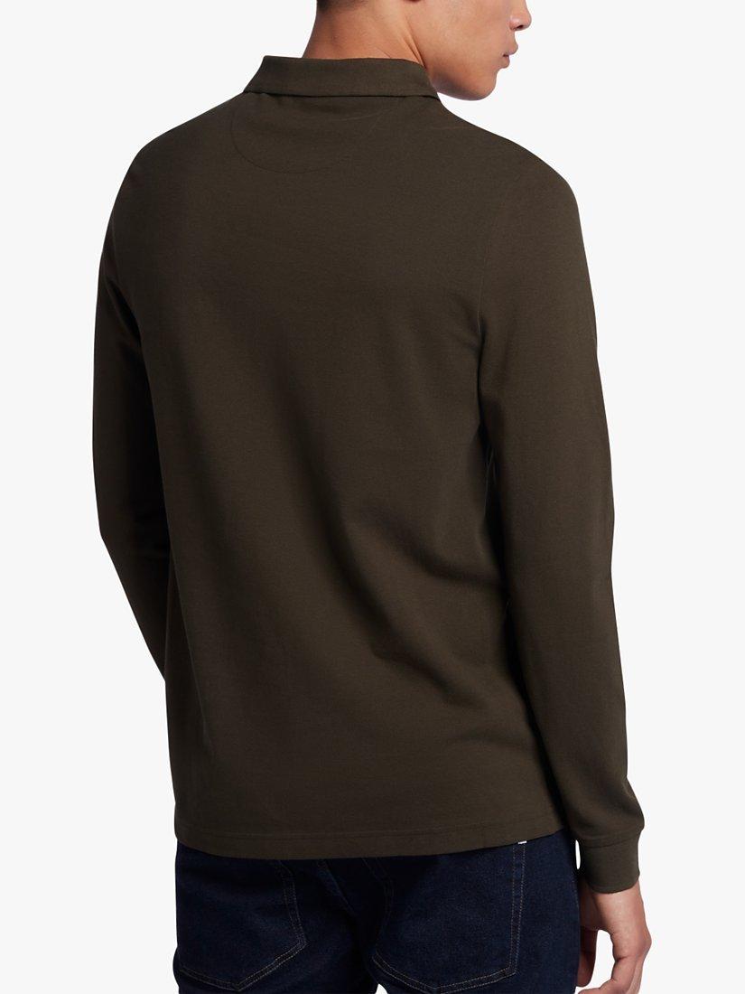 Product image 2 of 5, which shows Farah Blanes Long Sleeve Polo Top, Evergreen, S