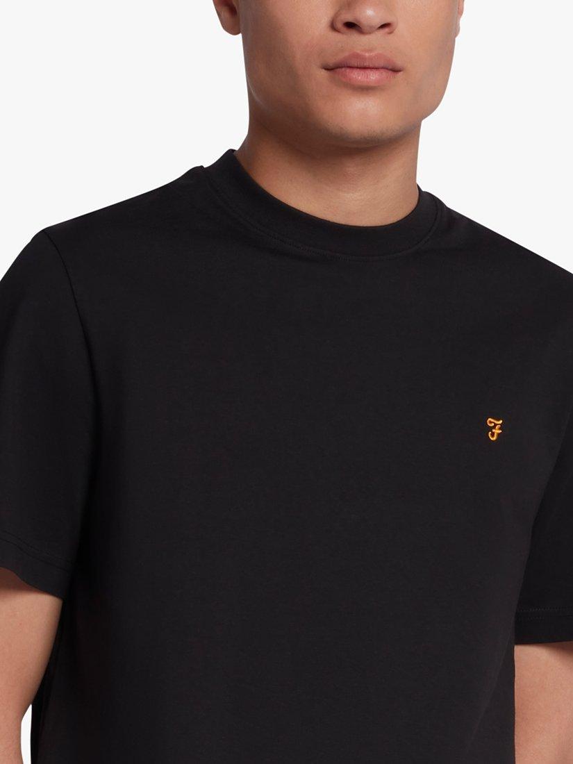 Product image 4 of 5, which shows Farah Danny Regular Fit Organic Cotton T-Shirt, Black, S