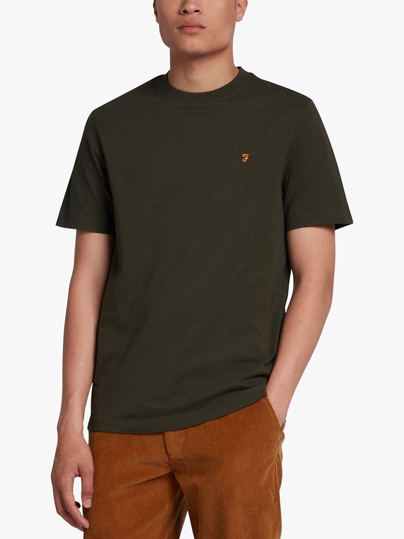 Product image 1 of 5, which shows Farah Danny Regular Fit Organic Cotton T-Shirt, Evergreen, S
