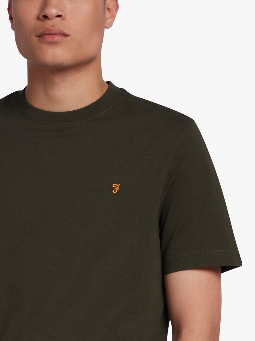 Product image 4 of 5, which shows Farah Danny Regular Fit Organic Cotton T-Shirt, Evergreen, S
