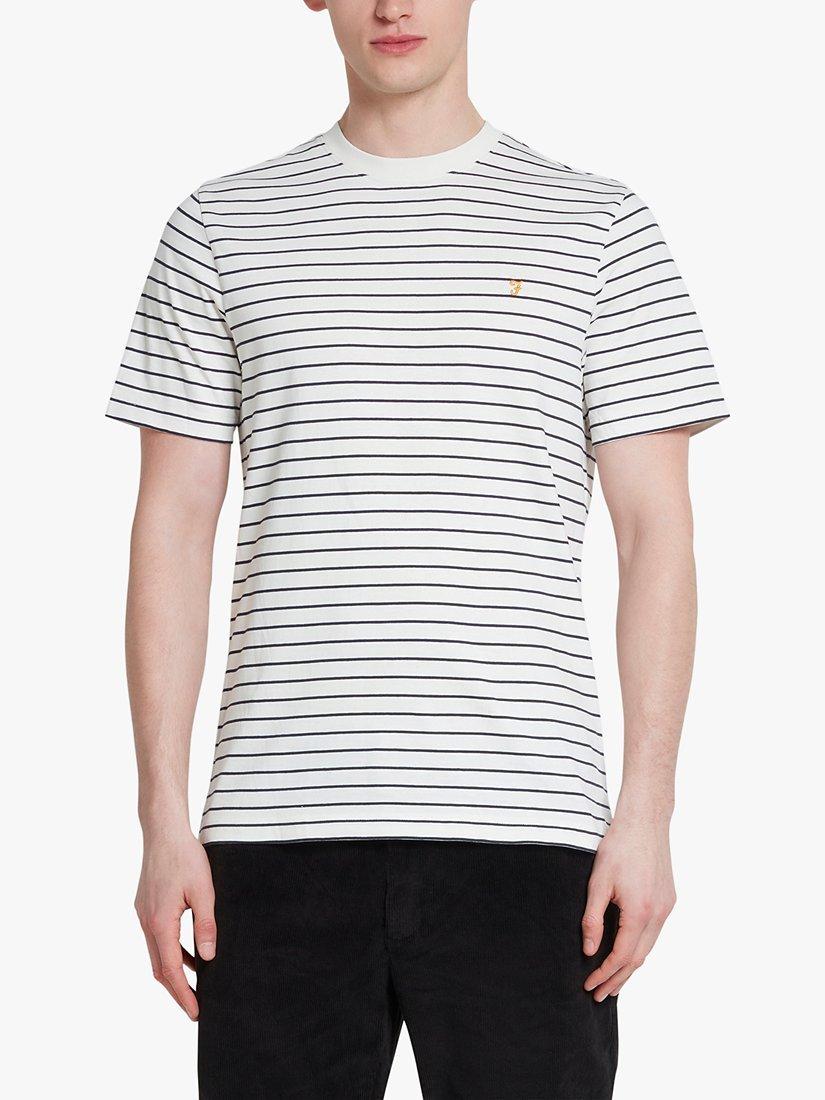 Farah Oakland Short Sleeve T-Shirt, Ecru/Multi, L