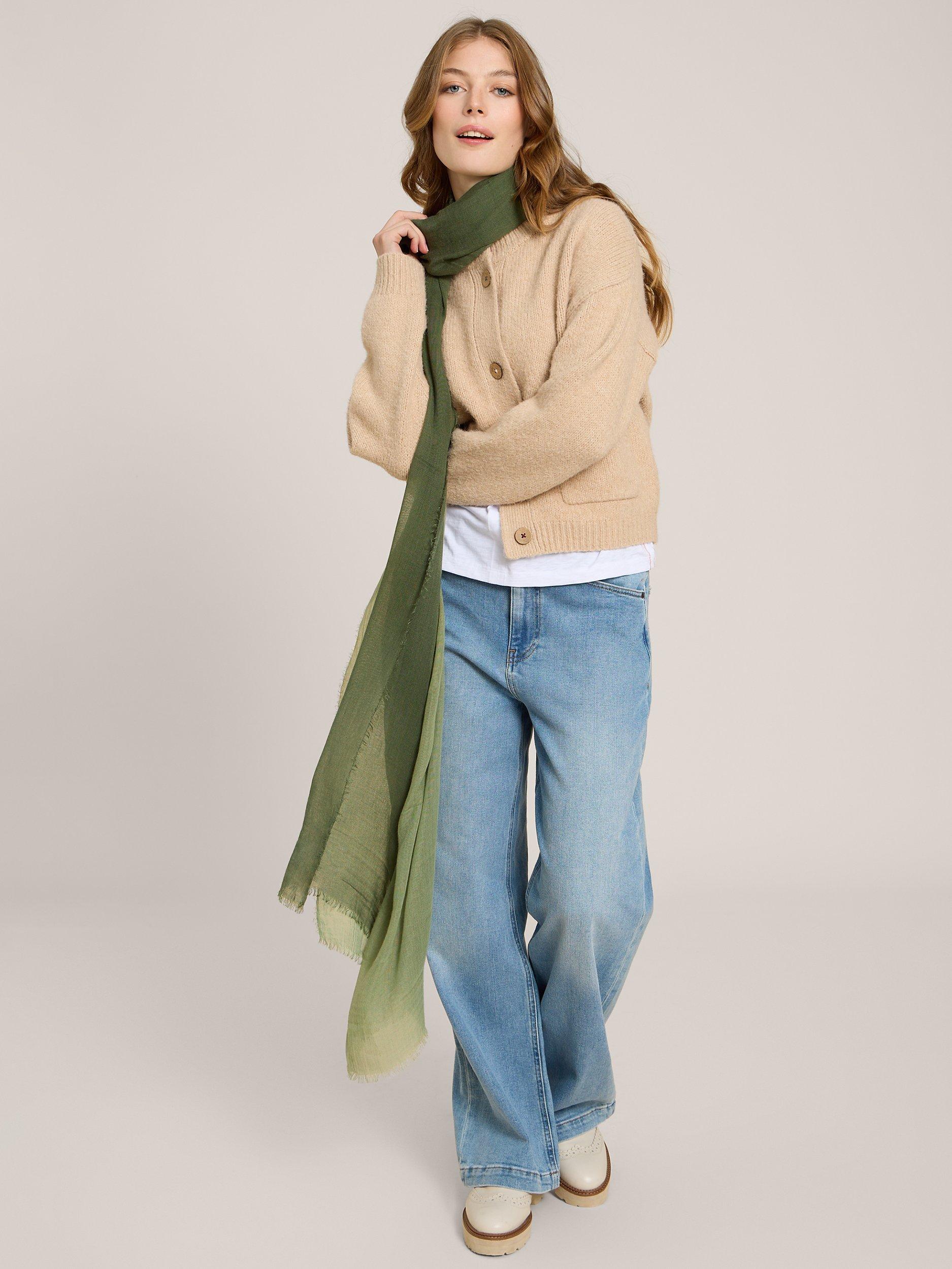 White Stuff Oversized Scarf, Mid Green