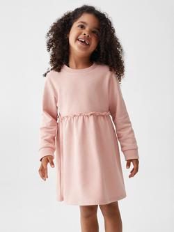 Mango Baby Jupiter Cotton Frill Detail Dress, Pink