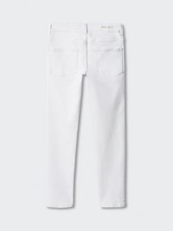 Mango Kids' Slim Fit Cropped Jeans - view 2, White