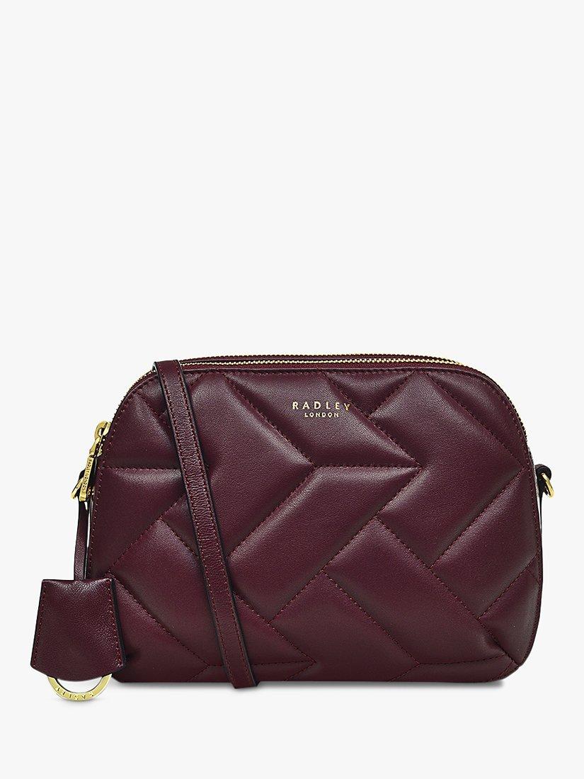 Radley Dukes Place Quilted Leather Cross Body Bag, Dark Cherry, One Size
