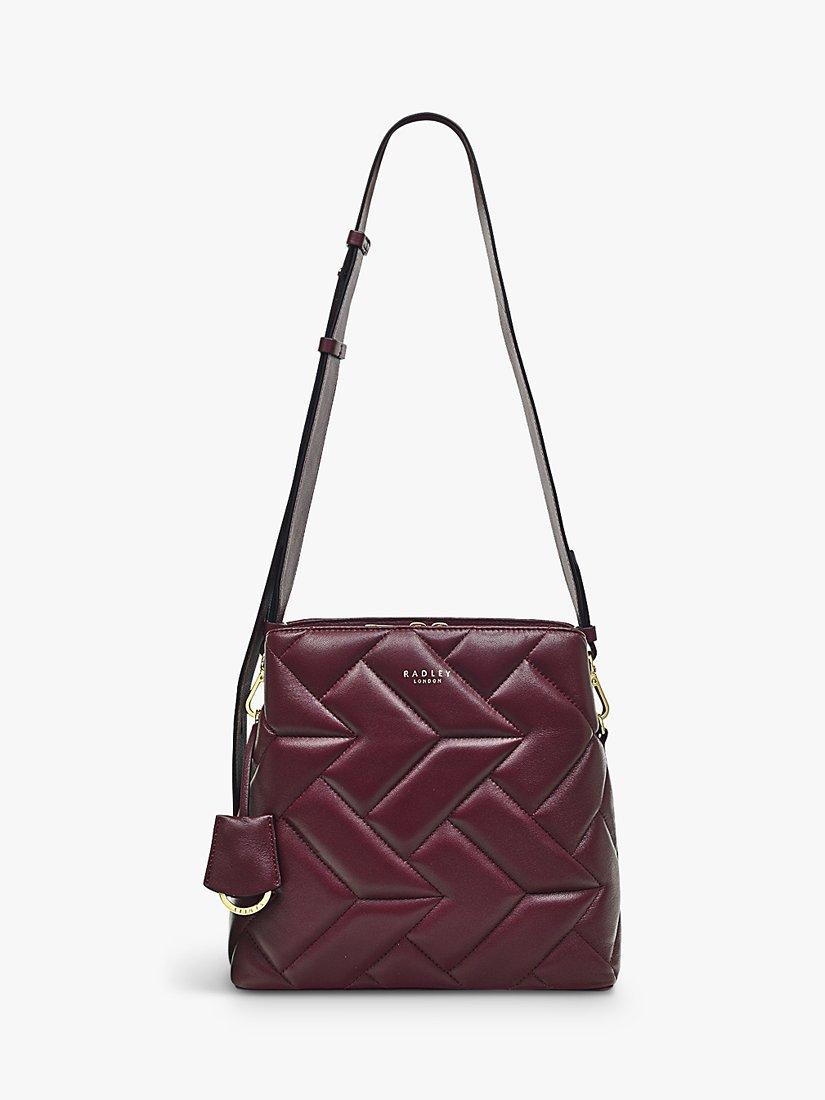 Radley Dukes Place Quilted Leather Cross Body Bag, Dark Cherry, One Size