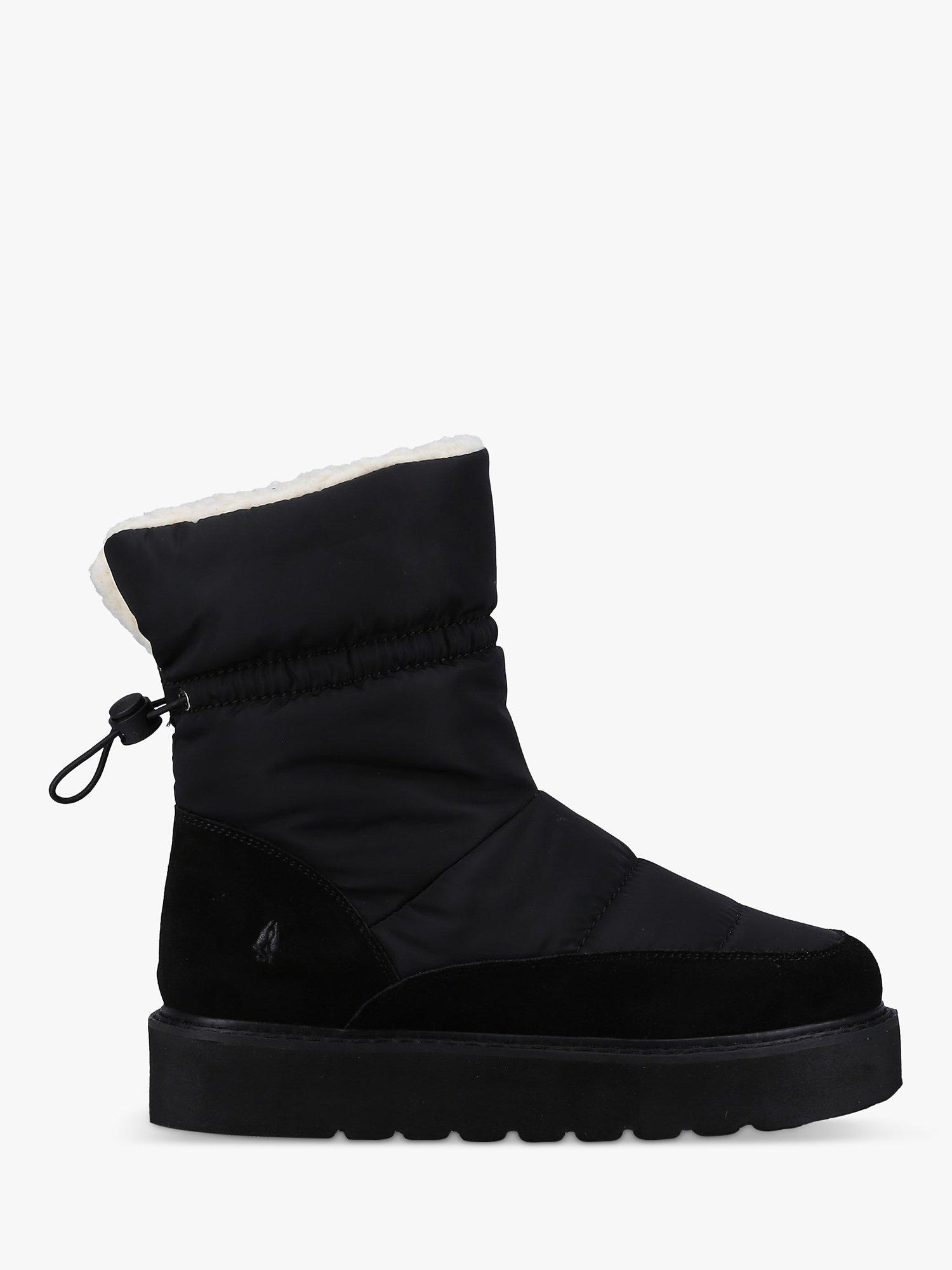 Hush Puppies Puffies Boots, Black