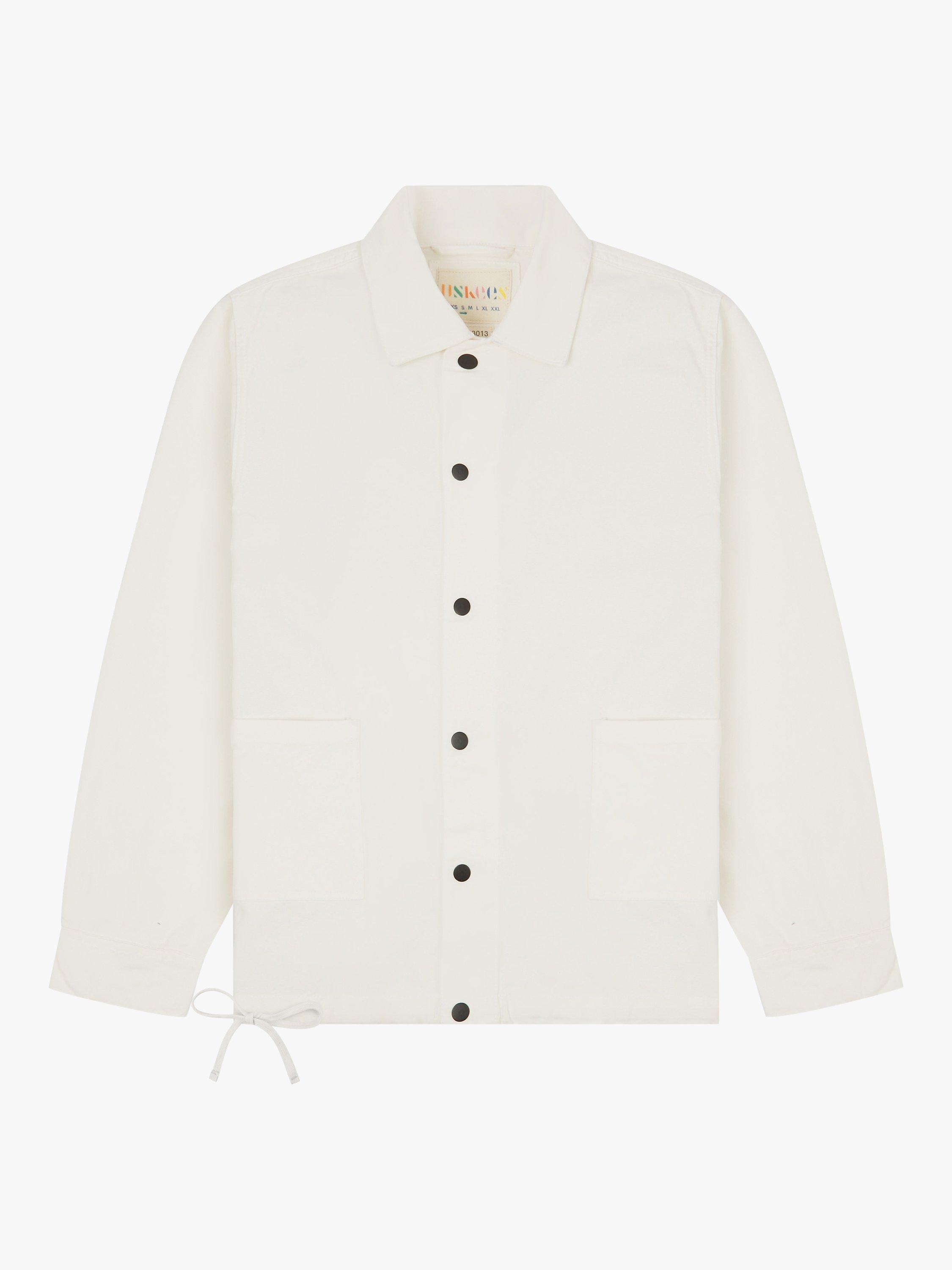 Uskees Organic Cotton Coach Jacket, Cream