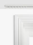 John Lewis Aluminium Slim Top Fix Uncorded Curtain Track, White